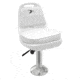 Wise Pilot Chair w/ WP23-15-374 Ped, Wise White, Medium, 8WD013-710