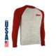 XGO Logo Baseball Shirt, Grey W/Red, 2XL, 1GH51FP-2XL-624