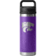 Yeti Rambler 18 oz Water Bottle with Chug Cap - NCAA Kansas State, Team Purple, 28100006817