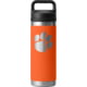 Yeti Rambler 18 oz Water Bottle with Chug Cap - NCAA Clemson, Team Orange, 28100006809