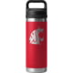 Yeti Rambler 18 oz Water Bottle with Chug Cap - NCAA Washington State, Team Red, 28100006830