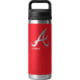 Yeti Rambler 18 oz Water Bottle with Chug Cap - MLB Atlanta Braves, Rescue Red, 28100006833