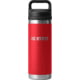 Yeti Rambler 18 oz Water Bottle with Chug Cap - NCAA NC State, Rescue Red, 28100006845