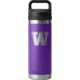 Yeti Rambler 18 oz Water Bottle with Chug Cap - NCAA Washington, Team Purple, 28100006903