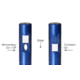 Z-Bolt D-5-BL Duet Sapphire Blue Pointer, Tru Blue Laser, Dual Switch, Blue, Small, D-5-BL