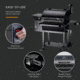 Z Grills ZPG-550B2 Wood Pellet Grill &amp; Smoker, Black, Medium, ZPG-550B2