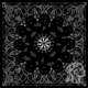 Zan Headgear Bandanna, Cotton, Black Paisley B001