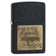 Zippo Black Crackle Classic Style Lighter w/ Zippo Logo Brass Emblem 362