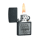 Zippo Black Crackle Classic Style Lighter w/ Zippo Logo Chrome Emblem 363