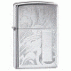 Zippo Scroll Design V Panel Classic Style Lighter, High Polish Chrome 21138