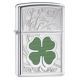 Zippo Classic Four Leaf Clover Lighter, High Polish Chrome 24699
