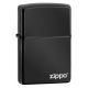 Zippo Classic Style Lighter w/ Zippo Logo, Ebony 24756ZL