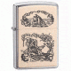 Zippo Ivory Scrimshaw Liberty Eagle Chrome Pocket Lighter, 29517