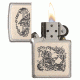 Zippo Ivory Scrimshaw Liberty Eagle Chrome Pocket Lighter, 29517