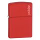 Zippo Classic Style Lighter w/ Zippo Logo, Red Matte 233ZL