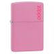 Zippo Classic Style Lighter w/ Zippo Logo, Pink Matte 238ZL