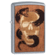 Zippo Woodchuck USA Skull &amp; Snake Lighter w/ Click, Silver, One Size, 49042