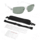 Zoinx Wrap Polarized Sunglasses - Mens, Silver Aviator, Green Lens 4010452