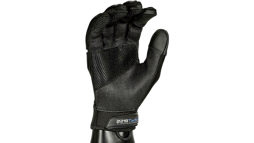 221B Tactical Gladiator Gloves, Full Dexterity Tactical Gloves, Level 5 Cut Resistant, Shooting and Search, Black, Large, GLDG-L-BLK
