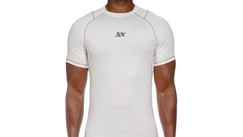 221B Tactical Maxx-Dri Silver Elite T-Shirt, White/Silver, Large, MDSETS-L-WHT/SLV