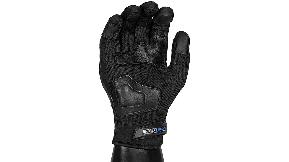 221B Tactical Warrior Gloves, Black, Extra Large, WARG-XL-BLK