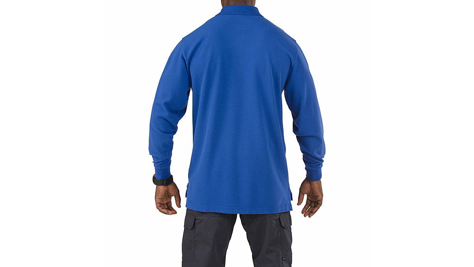 5.11 Tactical Professional Long Sleeve Polo - Men's, Extra Large, Regular, Academy Blue, 42056-692-XL
