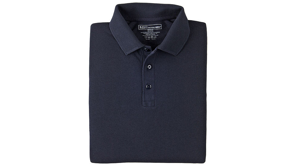 5.11 Tactical Professional Long Sleeve Polo - Men's, Large, Tall, Dark Navy, 42056T-724-L