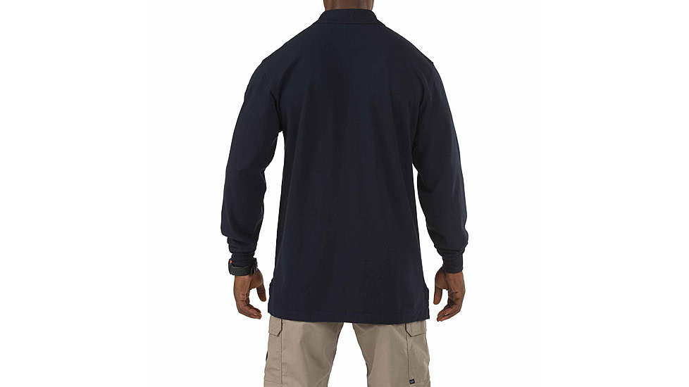 5.11 Tactical Professional Long Sleeve Polo - Men's, Large, Tall, Dark Navy, 42056T-724-L