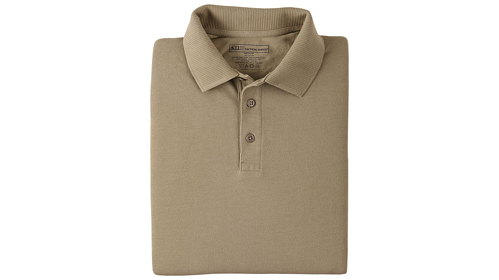 5.11 Tactical Professional Long Sleeve Polo - Men's, 2XL, Tall, Silver Tan, 42056T-160-2XL