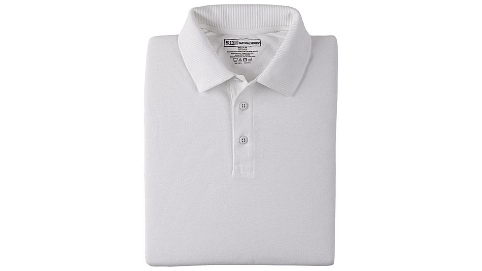 5.11 Tactical Professional Long Sleeve Polo - Men's, 2XL, Regular, White, 42056-010-2XL
