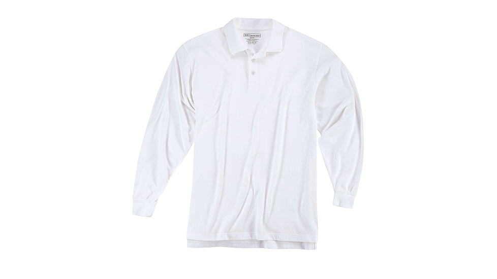 5.11 Tactical Professional Long Sleeve Polo - Men's, 2XL, Regular, White, 42056-010-2XL