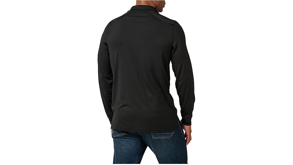 5.11 Tactical Helios Long Sleeve Polo Shirt - Men's, Rergular, Black, Large, 42022-019-L-R