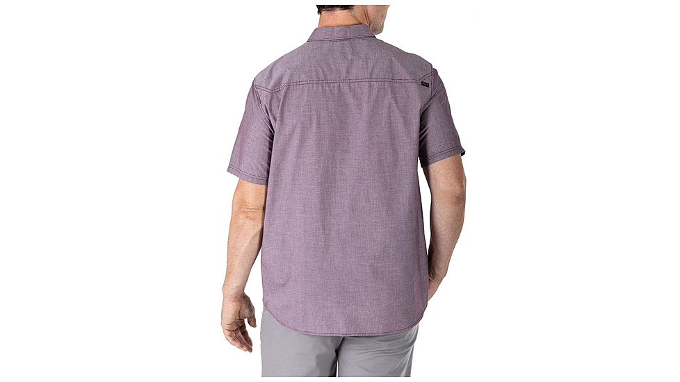 5.11 Tactical Carson Short Sleeve Shirt, Fig Heather - 71201-573-XL