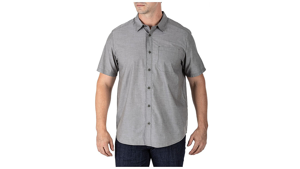 5.11 Tactical Carson Short Sleeve Shirt, Ranger Green Heather - 71201-396-XL