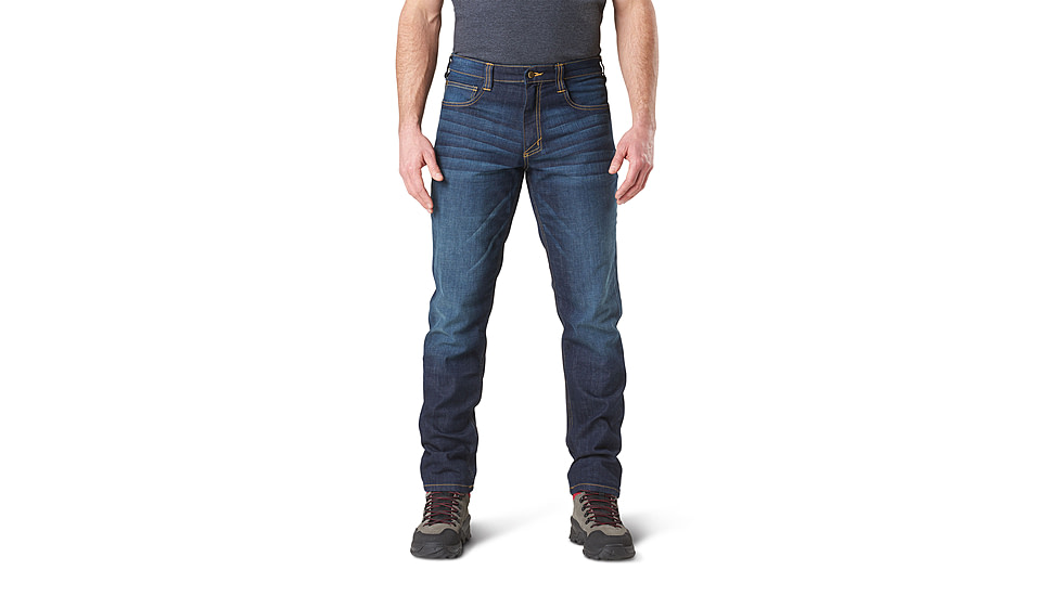 5.11 Tactical Defender-Flex Slim Jean - Mens, Dark Wash Indigo, 28-30, 74465ABR-649-28-30