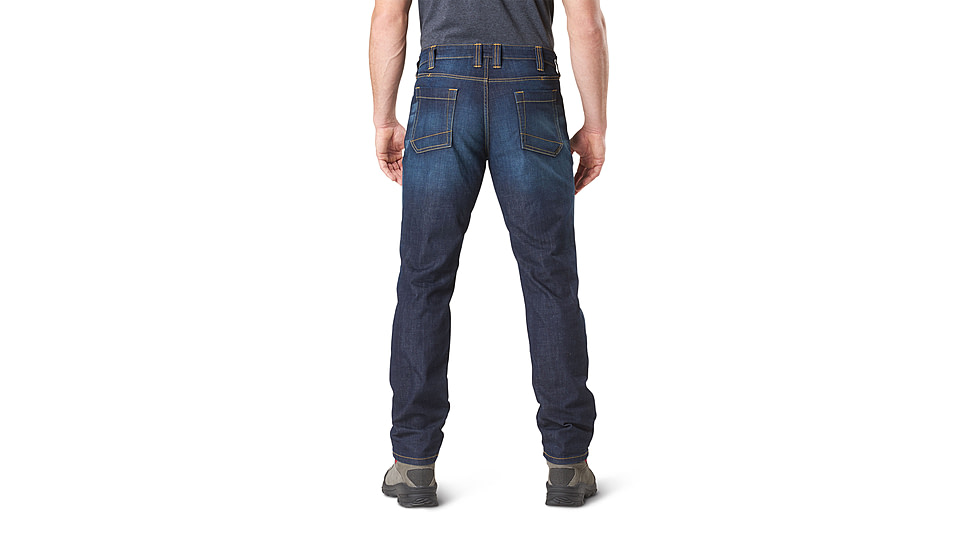 5.11 Tactical Defender-Flex Slim Jean - Mens, Dark Wash Indigo, 28-30, 74465ABR-649-28-30