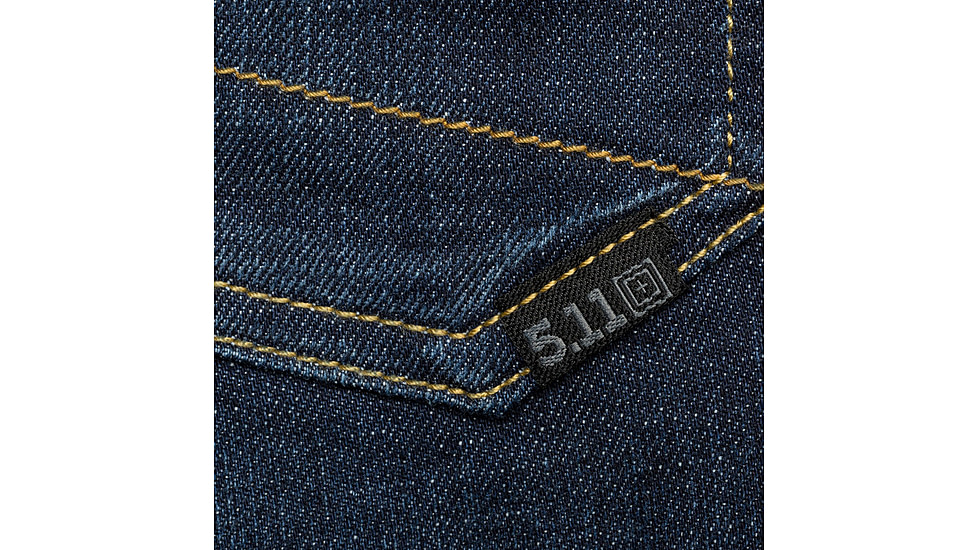 5.11 Tactical Defender-Flex Straight Jean - Mens, Dark Wash Indigo, 28-30, 74477ABR-649-28-30