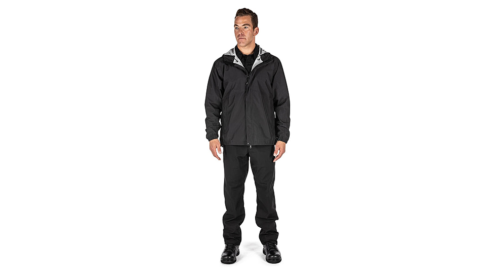 5.11 Tactical Duty Rain Shell Jacket - Mens, Black, 2XL, 48353ABR-019-2XL