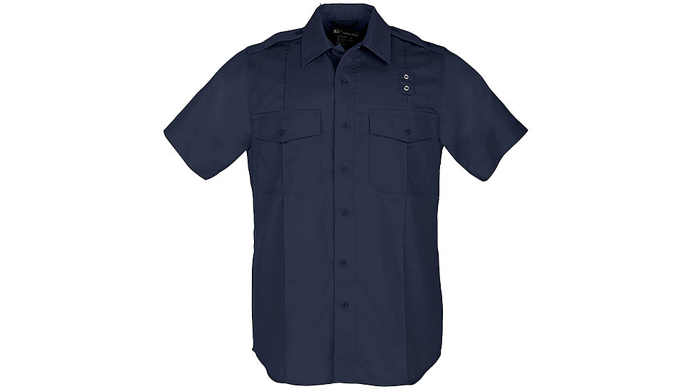5.11 Tactical PDU Short Sleeve Twill Class A Shirt - Men's, Midnight Navy, MR, 71183-750-M-R