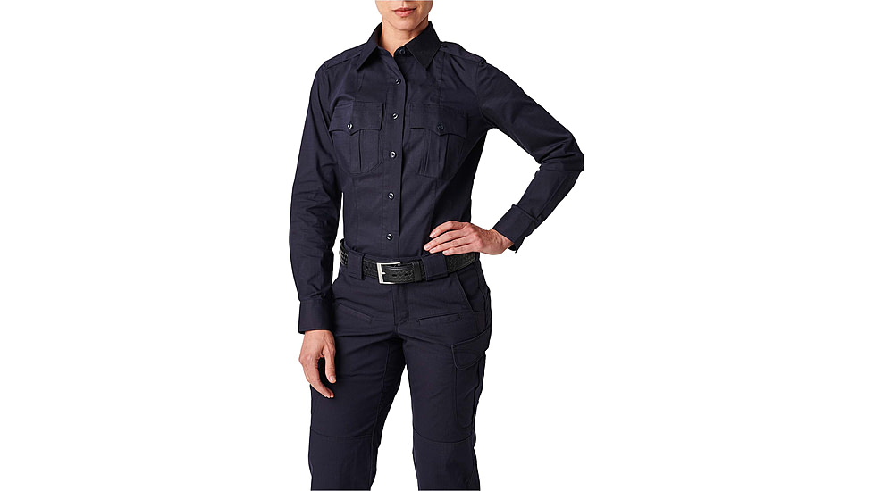 5.11 Tactical NYPD Stryke Ripstop L/S Shirt - Womens, NYPD Navy, 12, 62419-762-12
