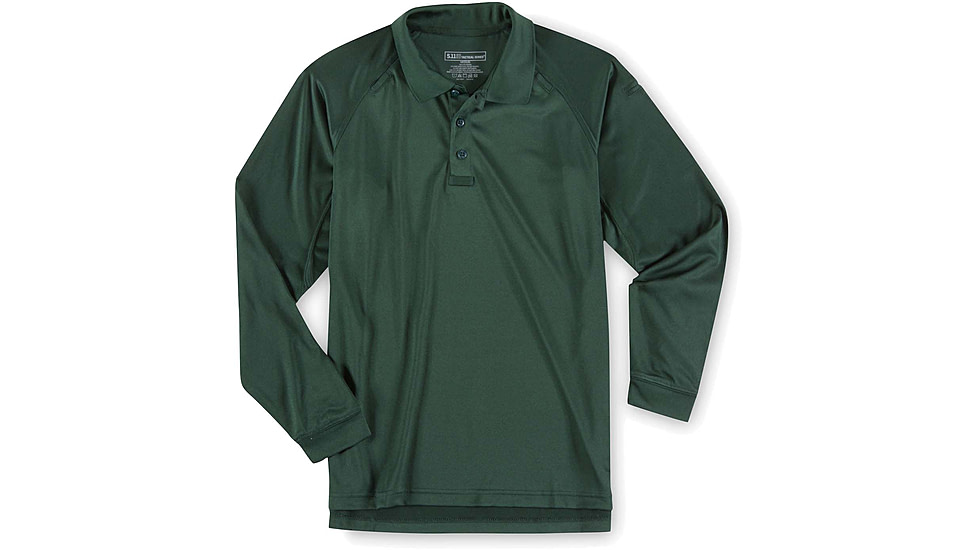 5.11 Tactical Performance Long Sleeve Polo - Men's, 2XL, Regular, TDU Green, 72049-190-2XL