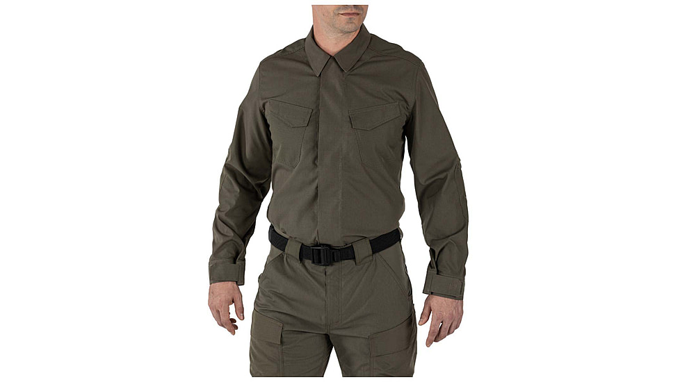 5.11 Tactical Quantum TDU FD Long Sleeve Shirt - Men's, Ranger Green, L, 72524-186-L-R