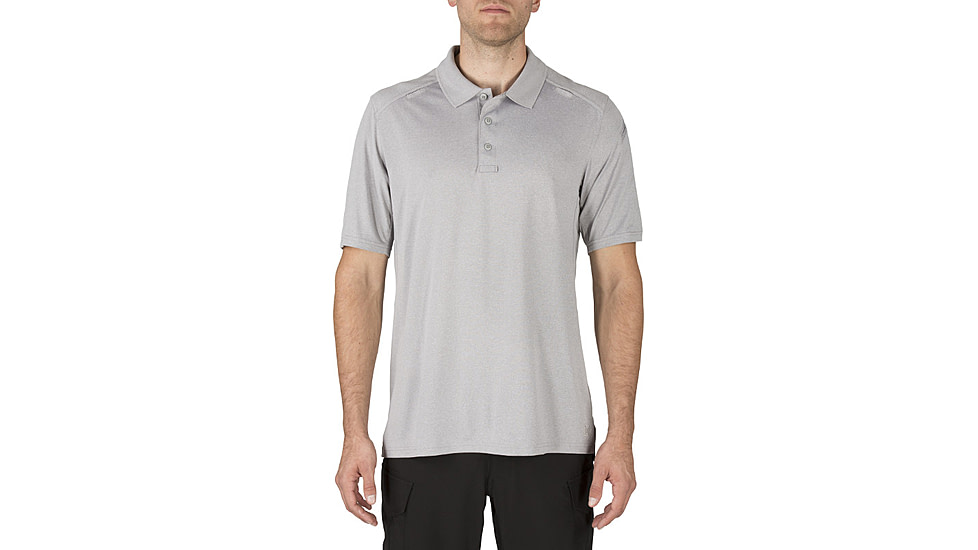 5.11 Tactical Helios Short Sleeve Polo - Men's, Heather Grey, Medium, Regular, 41192-016-M