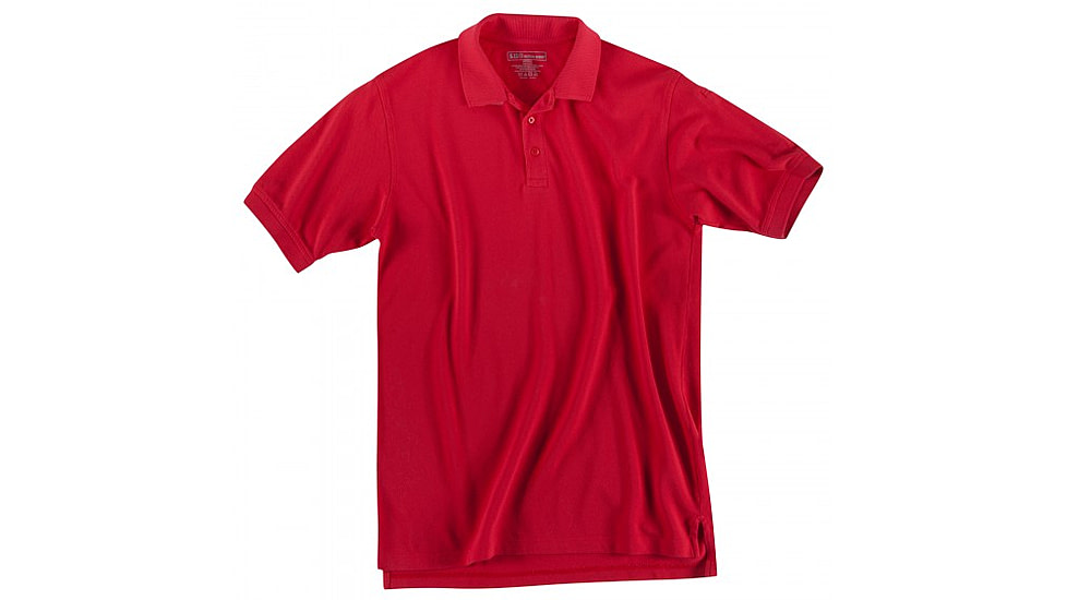 5.11 Tactical Short Sleeve Utility Polo, Range Red, L 41180-477-L