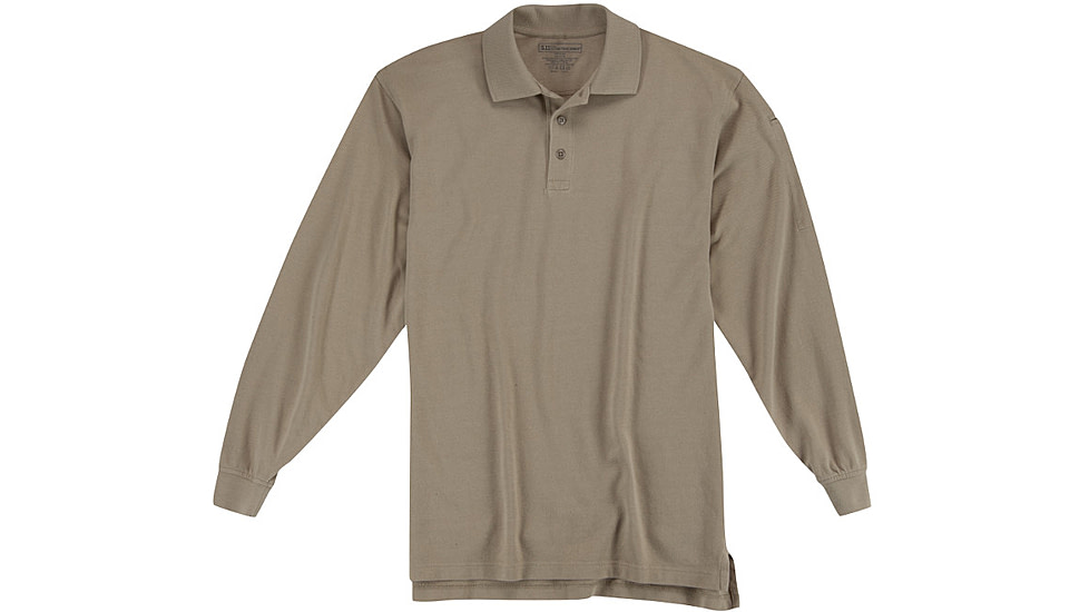 5.11 Tactical Utility Long Sleeve Polo - Men's, Silver Tan, 3XL, 72057-160-3XL