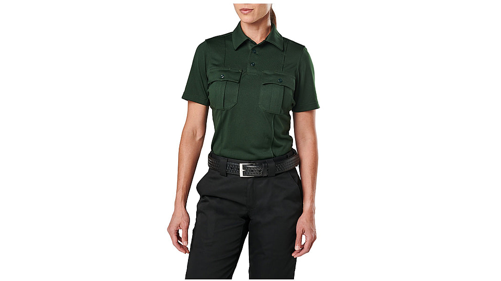 5.11 Tactical Class A Uniform Short Sleeve Polo - Women's, L.E. Green, M, 61328-860-M