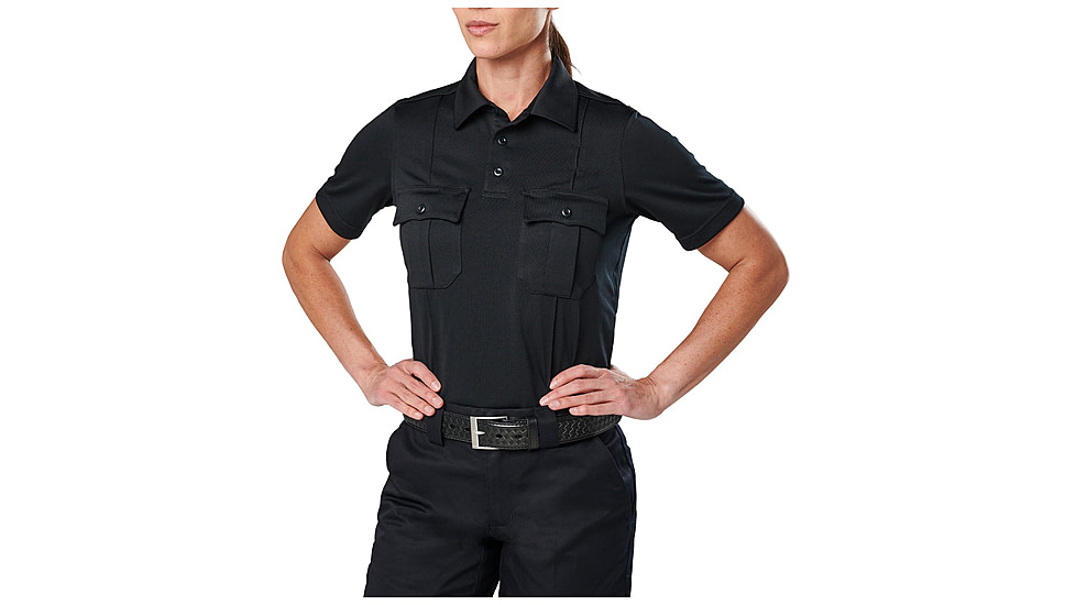 5.11 Tactical Class A Uniform Short Sleeve Polo - Women's, Midnight Navy, M, 61328-750-M