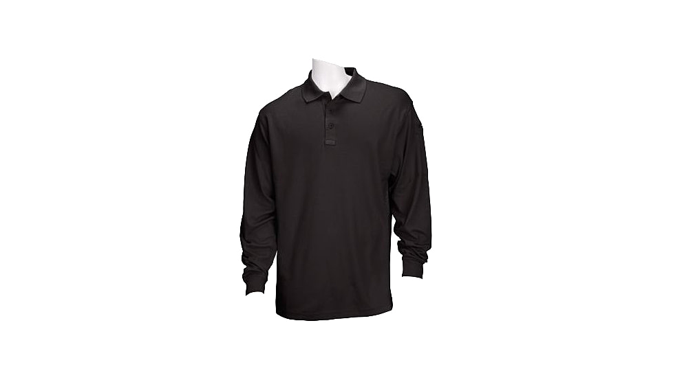 5.11 Tactical Performance Long Sleeve Polo - Men's, Medium, Regular, Black, 72049-019-M