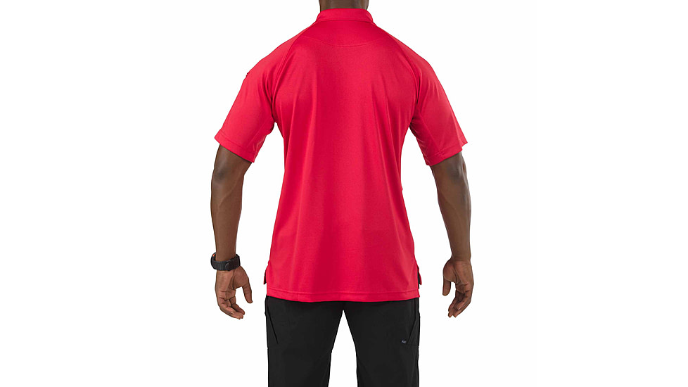 5.11 Tactical Performance Short Sleeve Polo - Men's, Small, Regular, Range Red, 71049-477-S