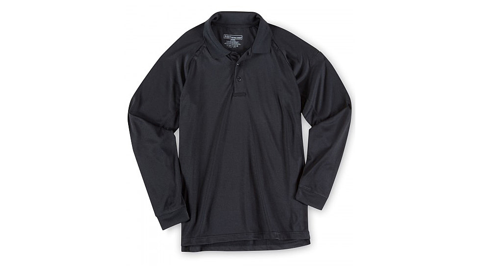 5.11 Tactical Performance Long Sleeve Polo - Men's, 4XL, Tall, Black, 72049T-019-4XL